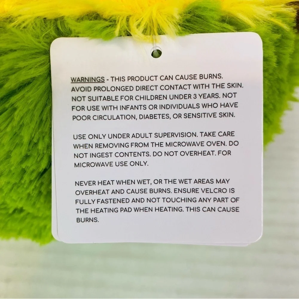 Happy Fuel Gus The Avocado Microwaveable Heating Pad Pillow Plush 10”